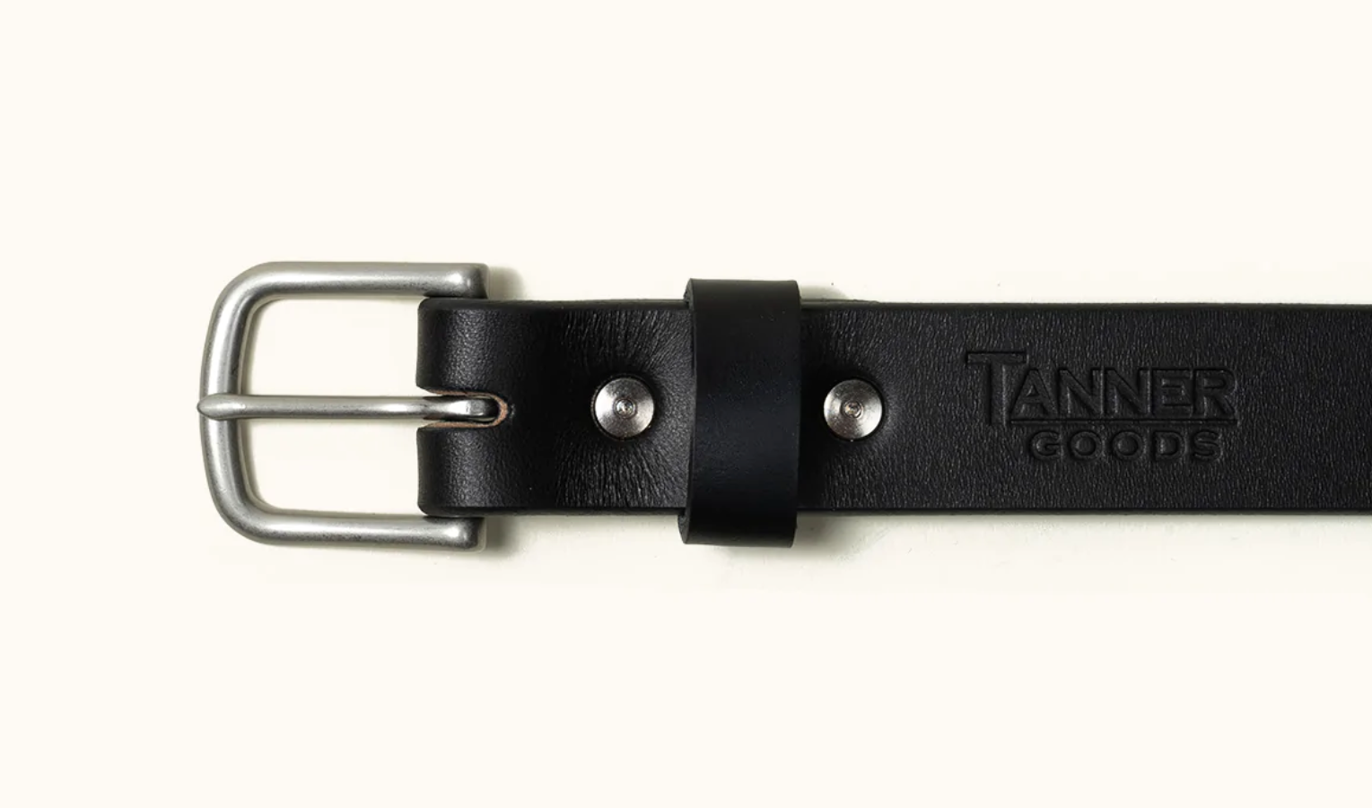 Tanner Goods Classic Belt in Black Stainless