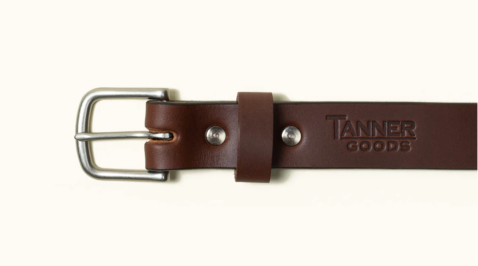 Tanner Goods Classic Belt in Cognac Stainless