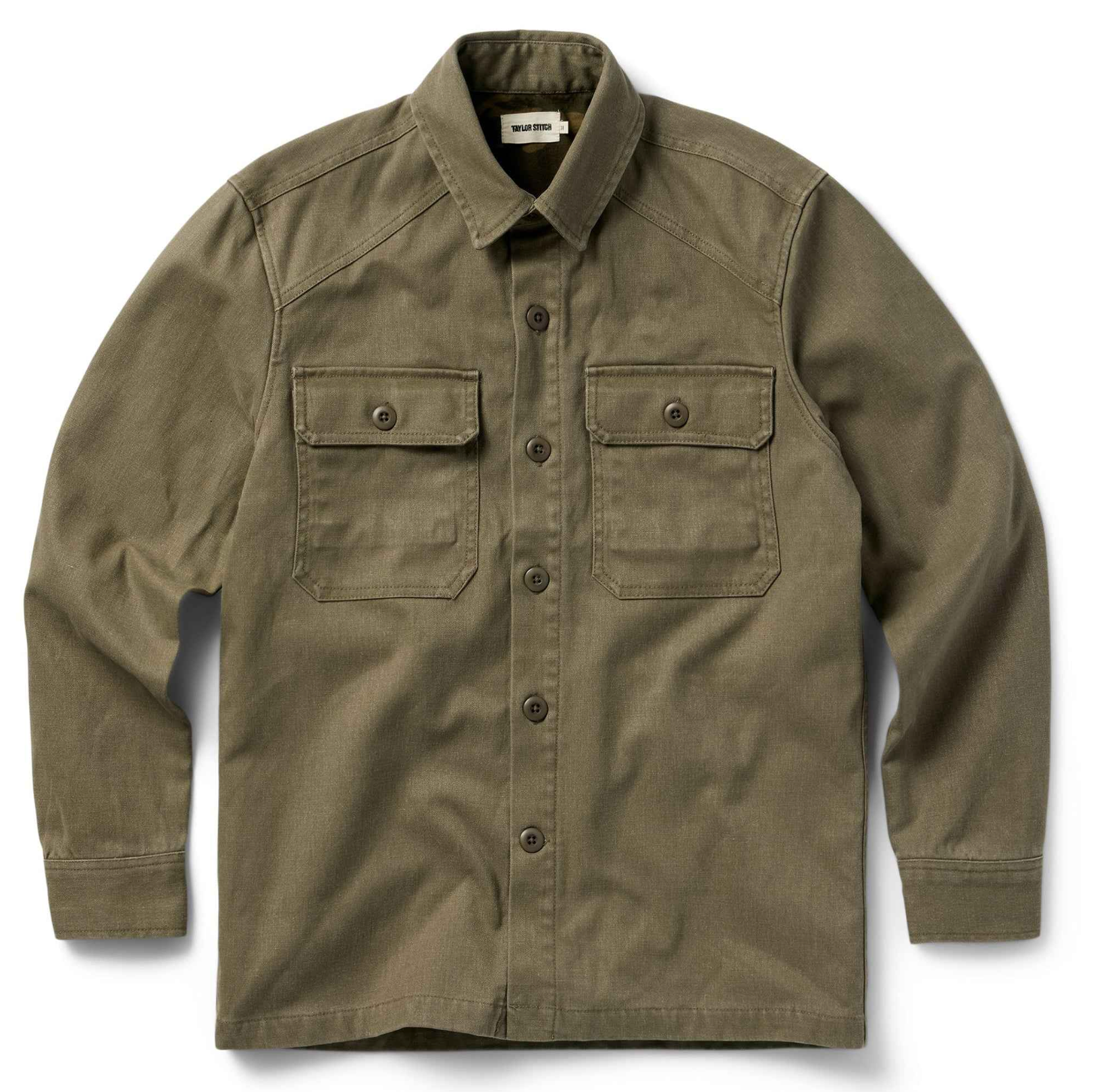 Taylor Stitch Lined Shop Shirt in Stone Boss Duck