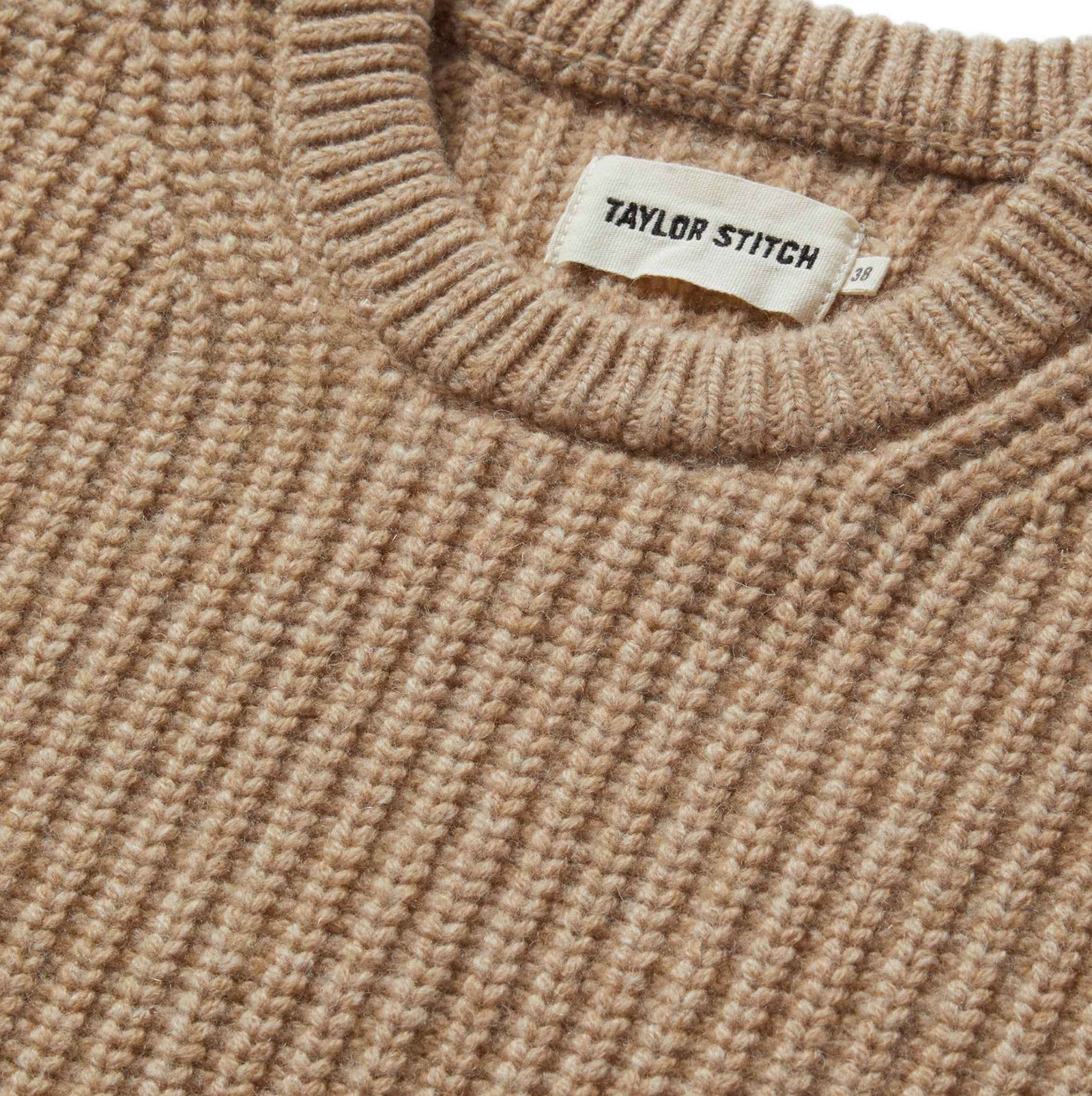 Taylor Stitch Fisherman Sweater in Camel