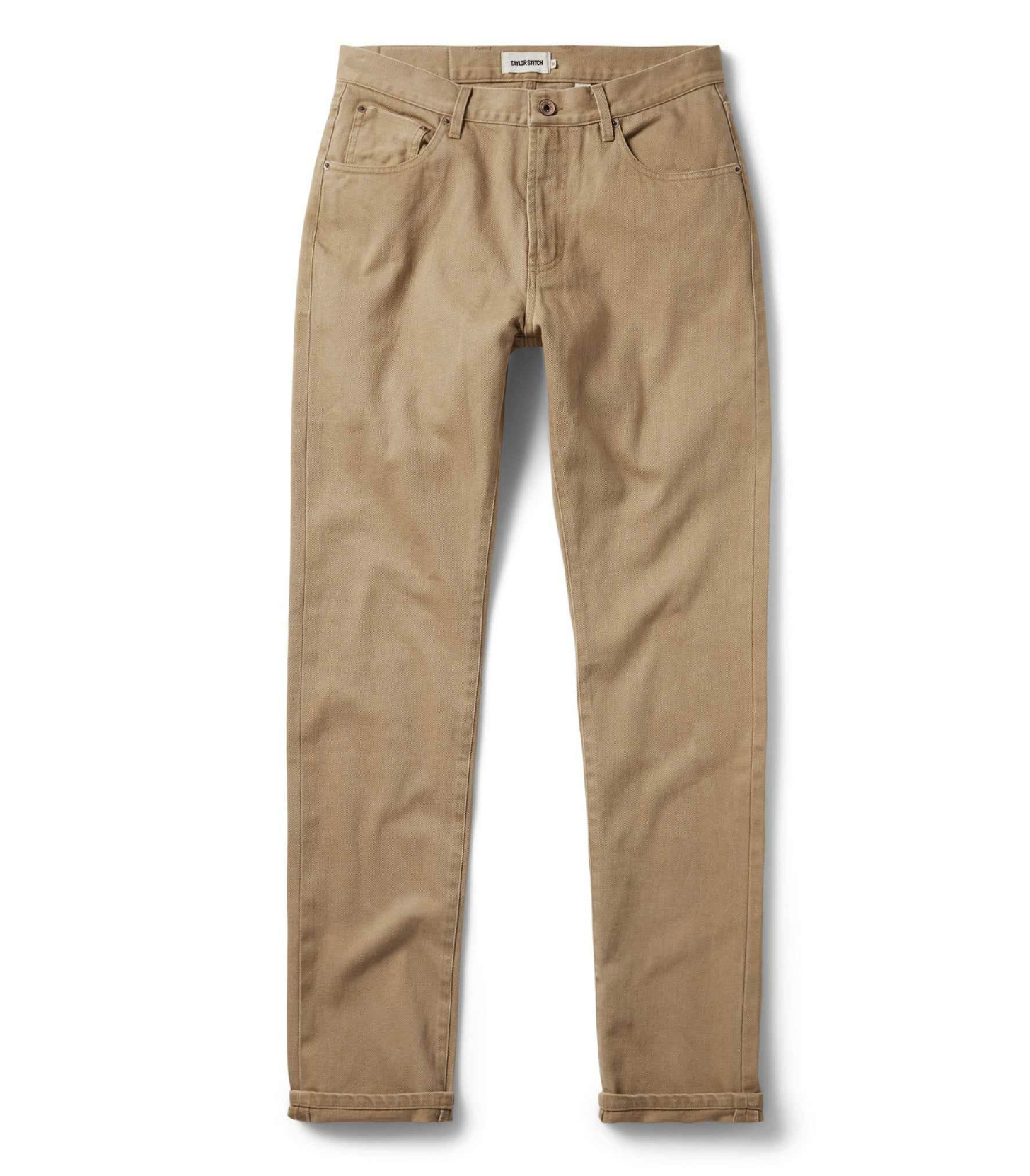 Taylor Stitch Slim All Day Pant in Washed Tobacco Selvage