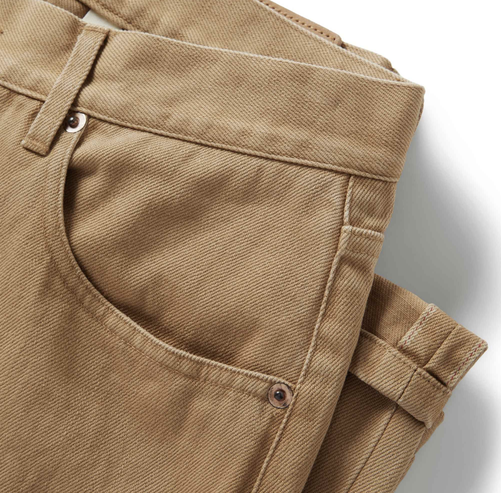 Taylor Stitch Slim All Day Pant in Washed Tobacco Selvage