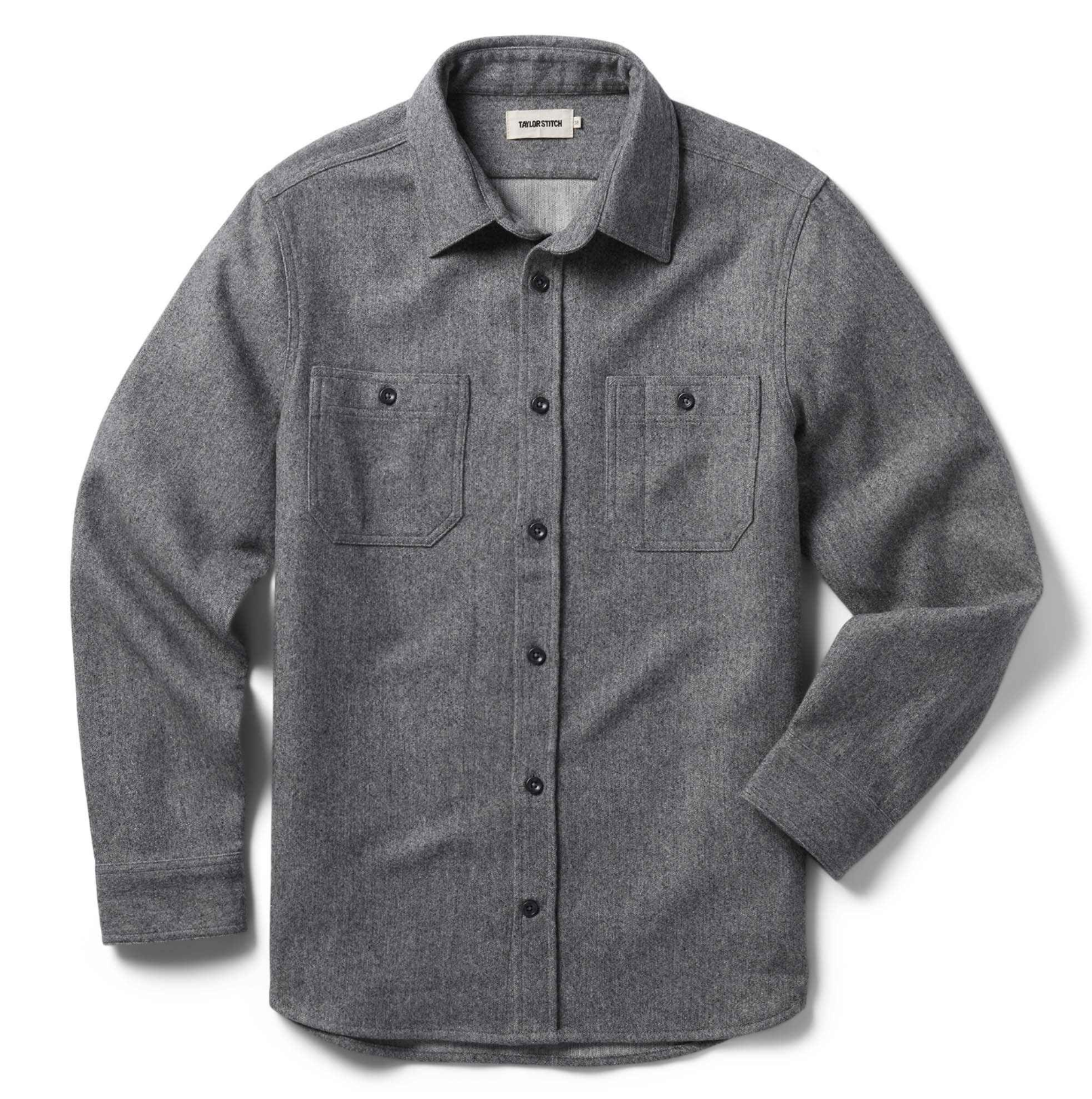 Taylor Stitch Utility Shirt in Ash Donegal Wool