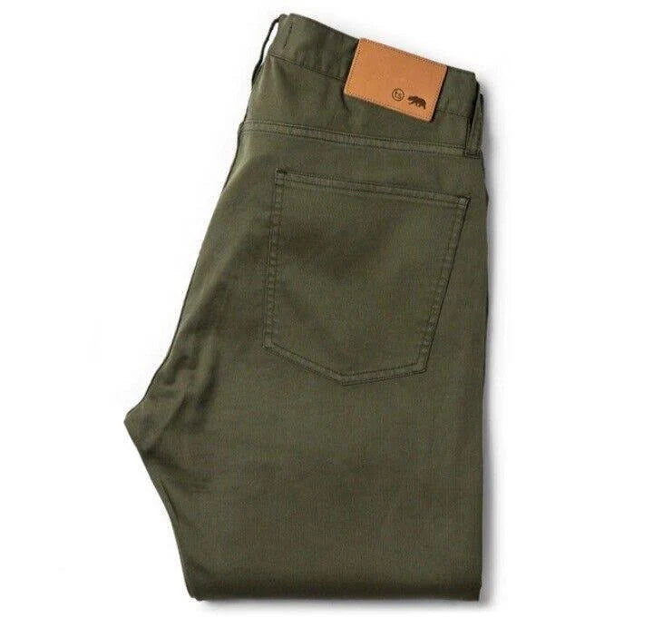Taylor Stitch Democratic All Day Pant in Olive Bedford Cord
